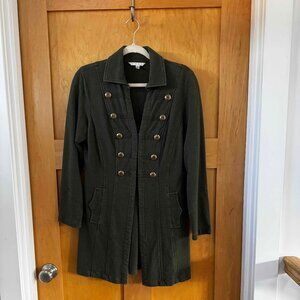 CAbi #587 Cavilleri Military Jacket in Olive Green, size Medium.
